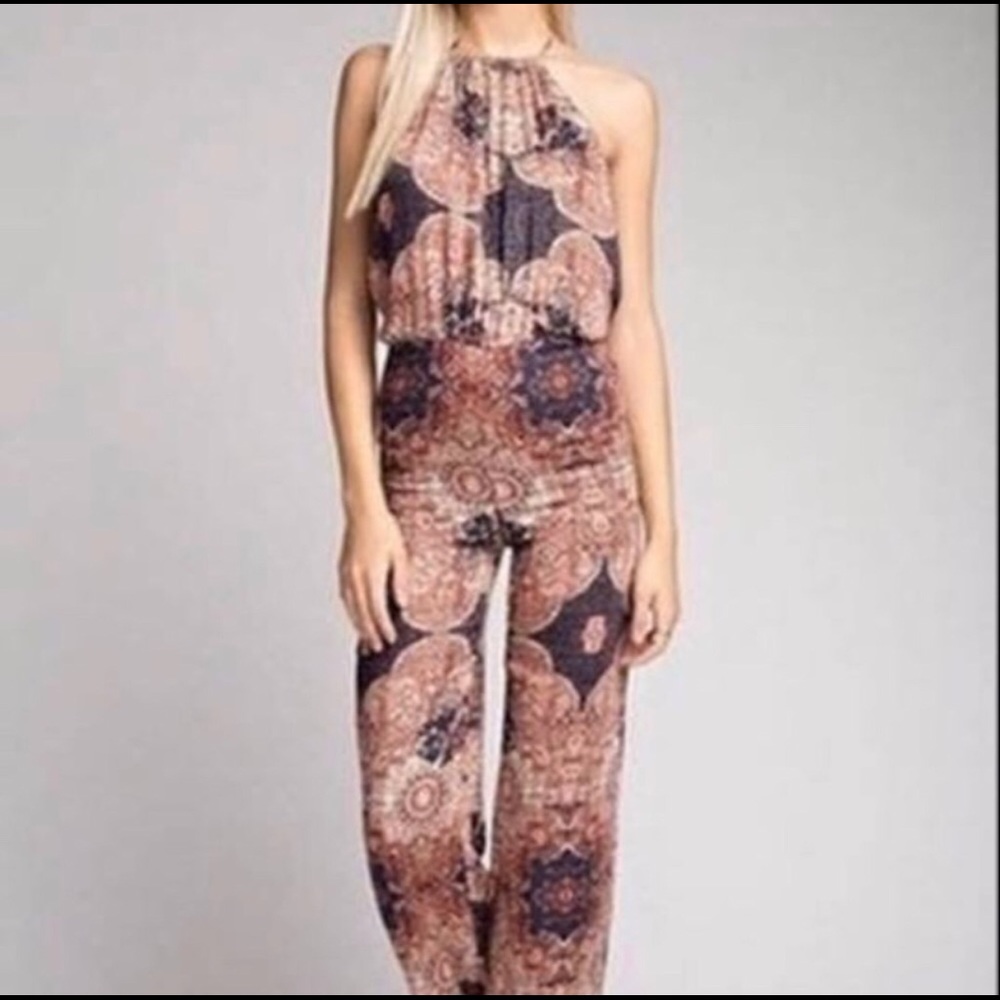 Honey Punch kaleidoscope jumpsuit